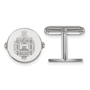 Sterling Silver U.S. Naval Academy Crest Cuff Links